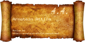 Arnstein Attila névjegykártya